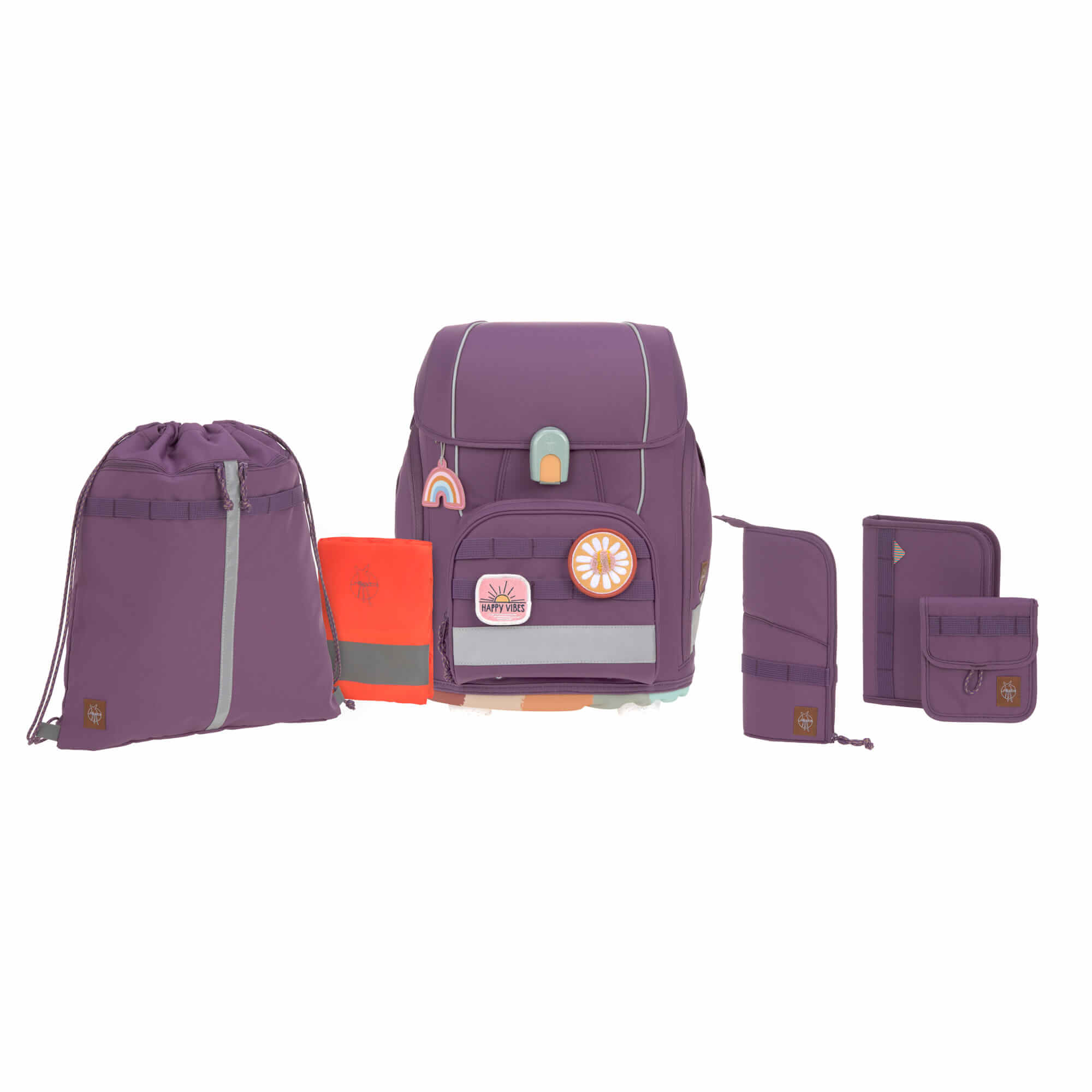 Schulranzen Set 7-teilig, Boxy Unique Purple