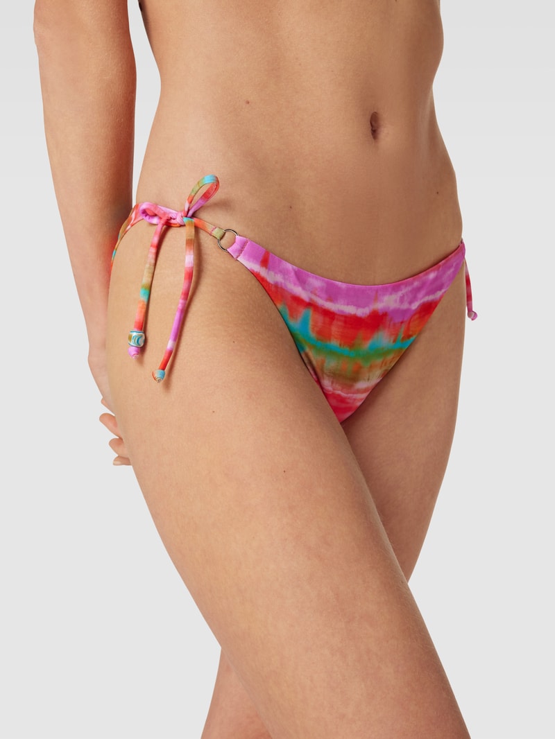 Bikini-Slip mit Allover-Muster Modell 'LINA MERIDA' in neon pink