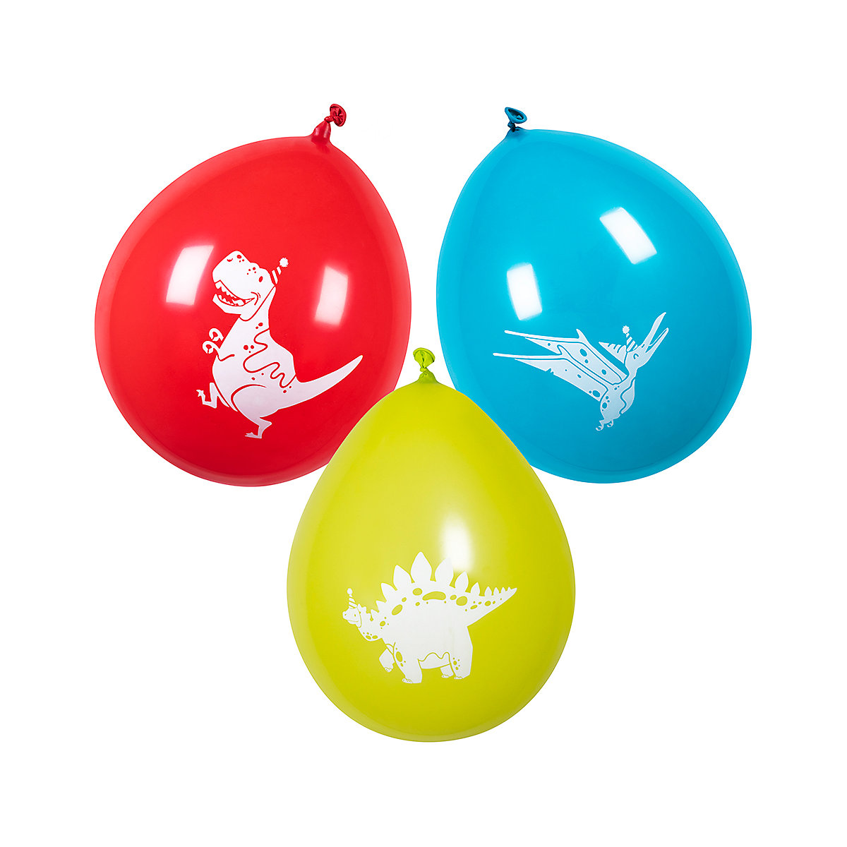 Latexballons Dinoparty 3 sortiert (25 cm), 6 Stück