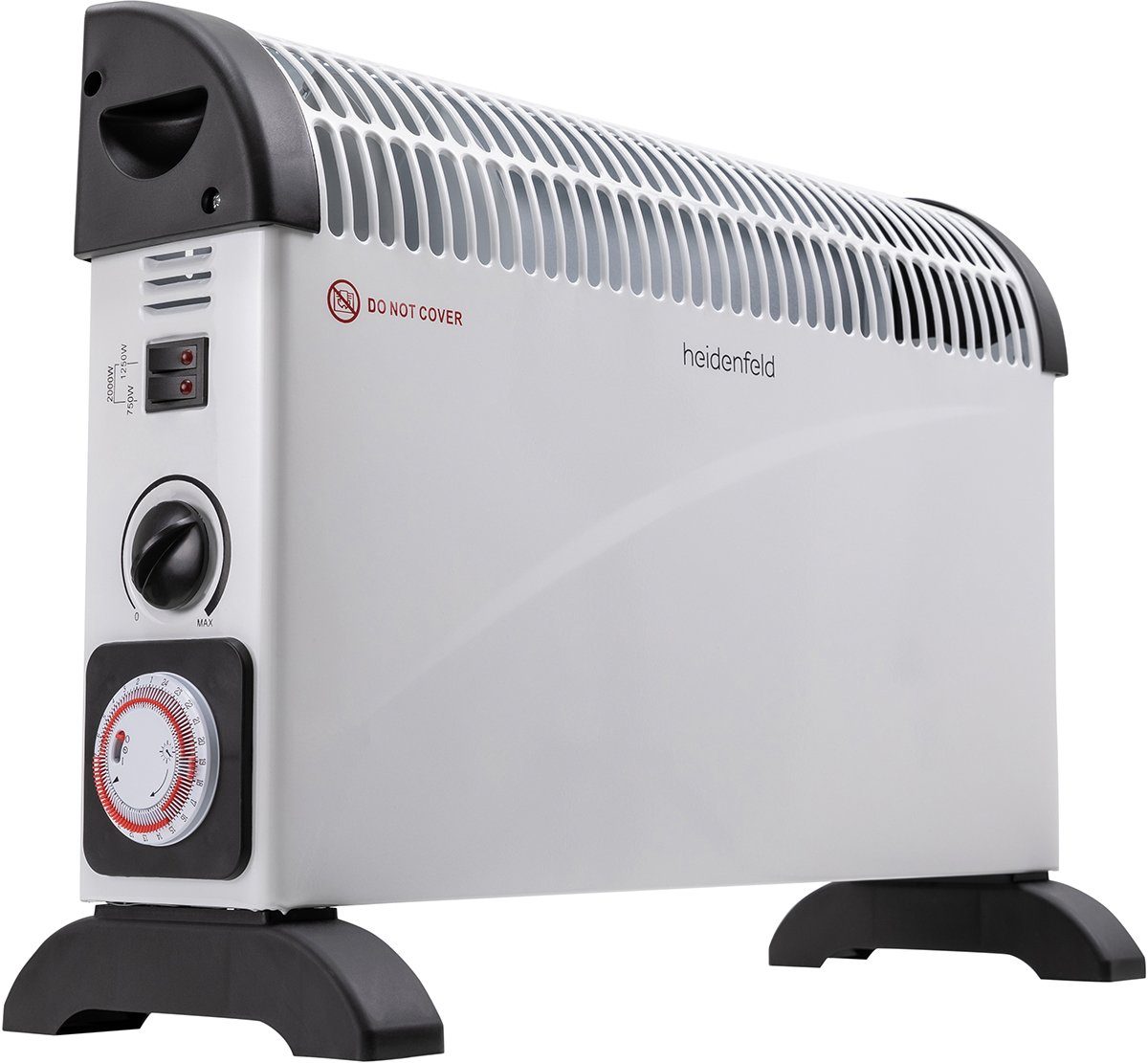 Heidenfeld Heizlüfter Konvektor Elektroheizung HL200 3 Jahre Garantie 3 Heizstufen, 2000 W, Mobil Energiesparend Heizung elektro Heizstrahler Konvektorheizung