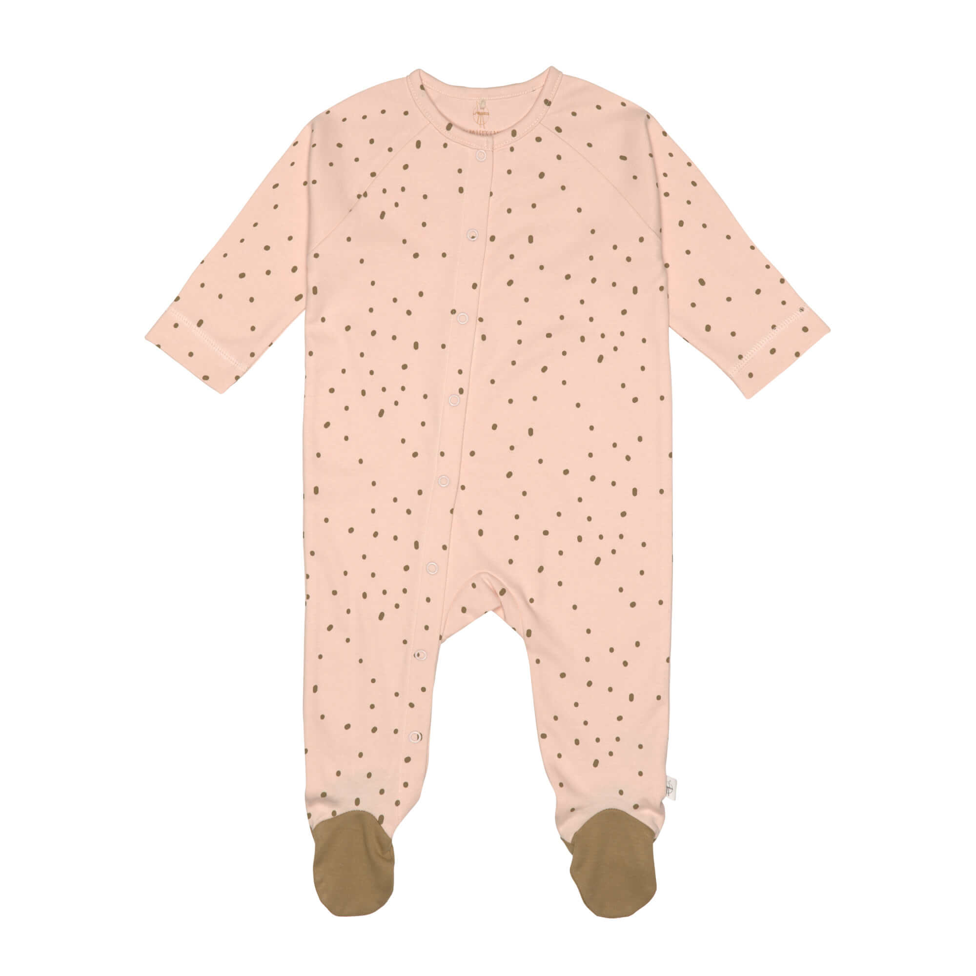 Baby Schlafanzug mit Füßen - Bio Baumwolle, Rosa