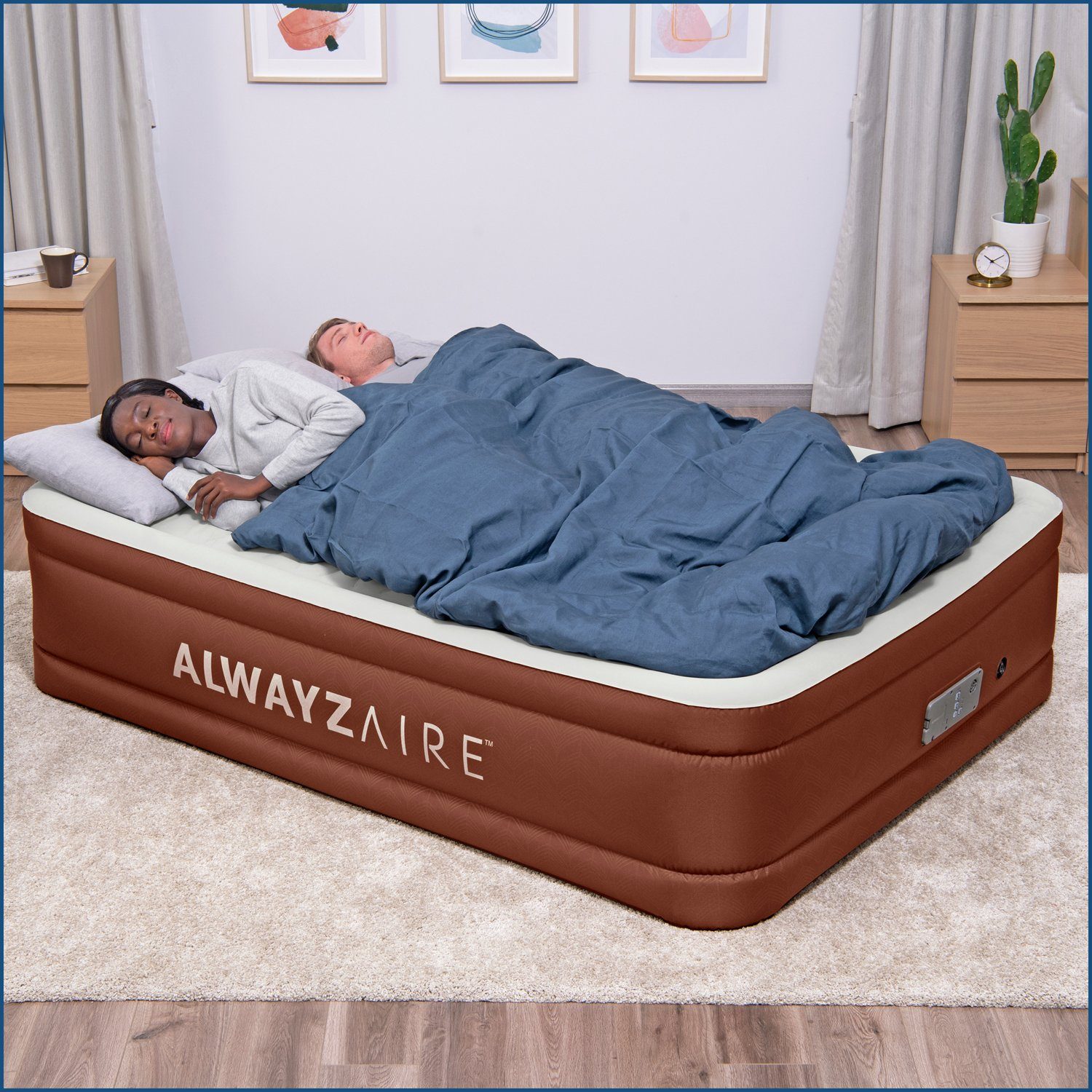 Bestway Luftbett Double 2 Personen selbstaufblasend extra hoch XXL 203 x 152 x 51 cm