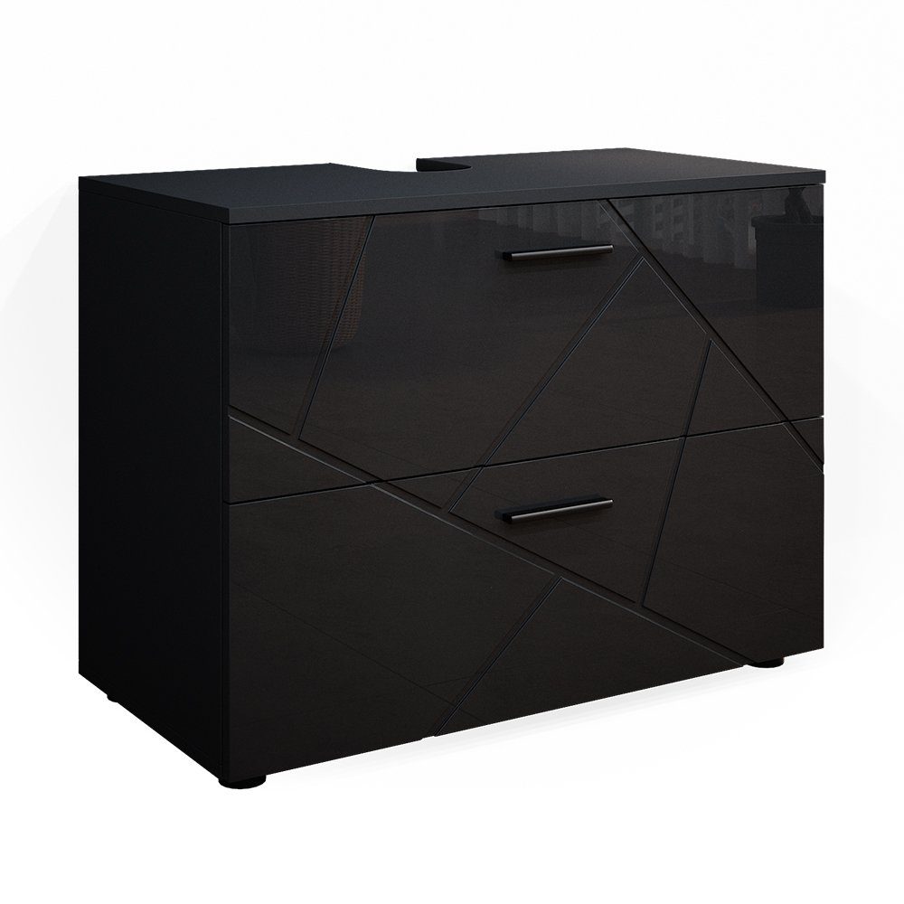 Vicco Unterschrank Waschtischunterschrank 80 cm IRMA Anthrazit Hochglanz