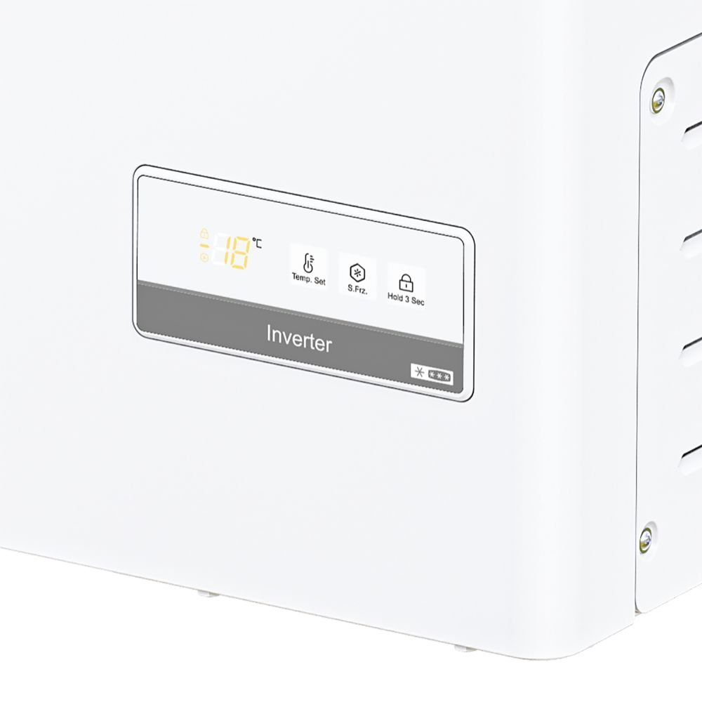 Haier Gefriertruhe HCE200D, 196L Freistehend Anzeige Super Gefrierfunktion Weiss EEK: D