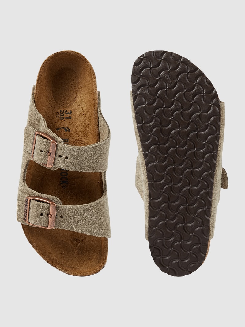 Sandalen aus Veloursleder Modell 'Arizona' in taupe