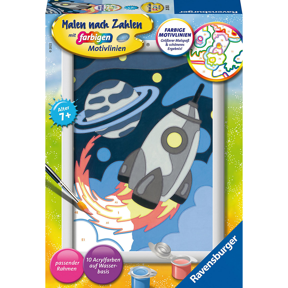 Ravensburger Malen nach Zahlen 20292 - Weltraumabenteuer - Kinder ab 7 Jahren