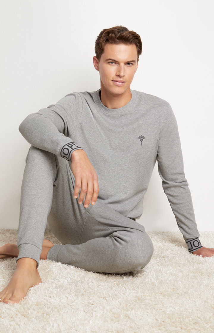 Loungewear Longsleeve in Grau