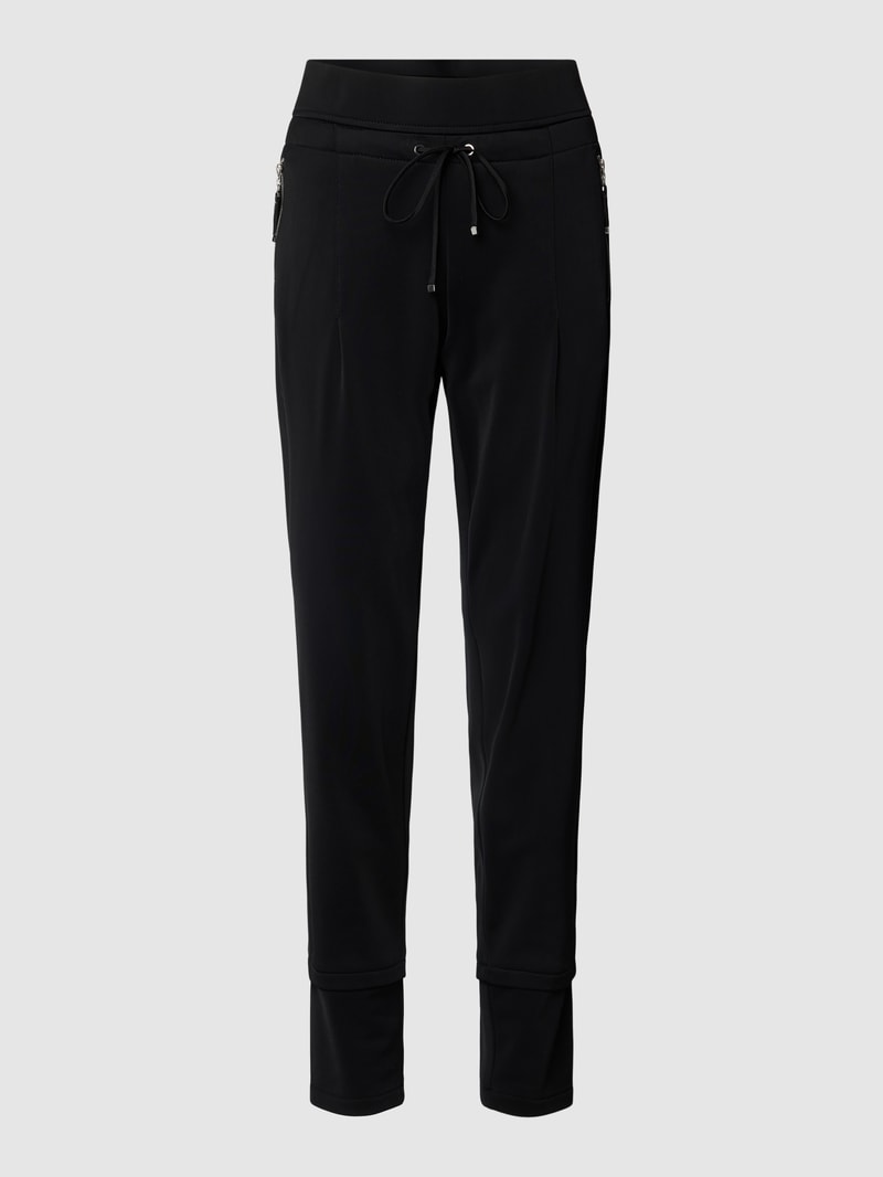 Jogpants mit seitlichen Reißverschlusstaschen Modell 'CANDY' in schwarz