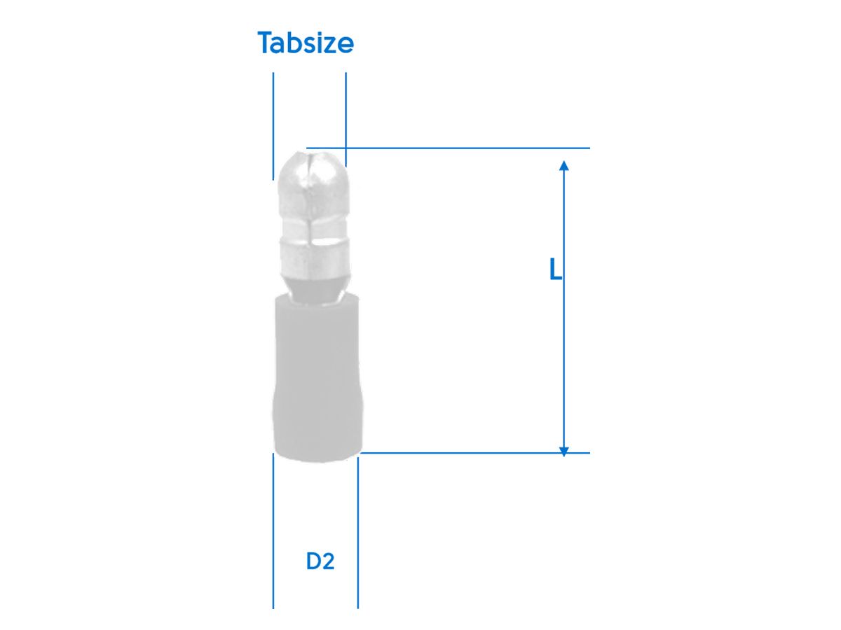 Runder Stecker 5 mm isoliert gelb