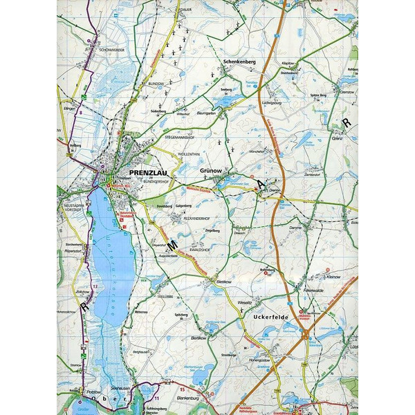 Prenzlau - Südliche Uckermark 1 : 70 000 - Fahrradkarte