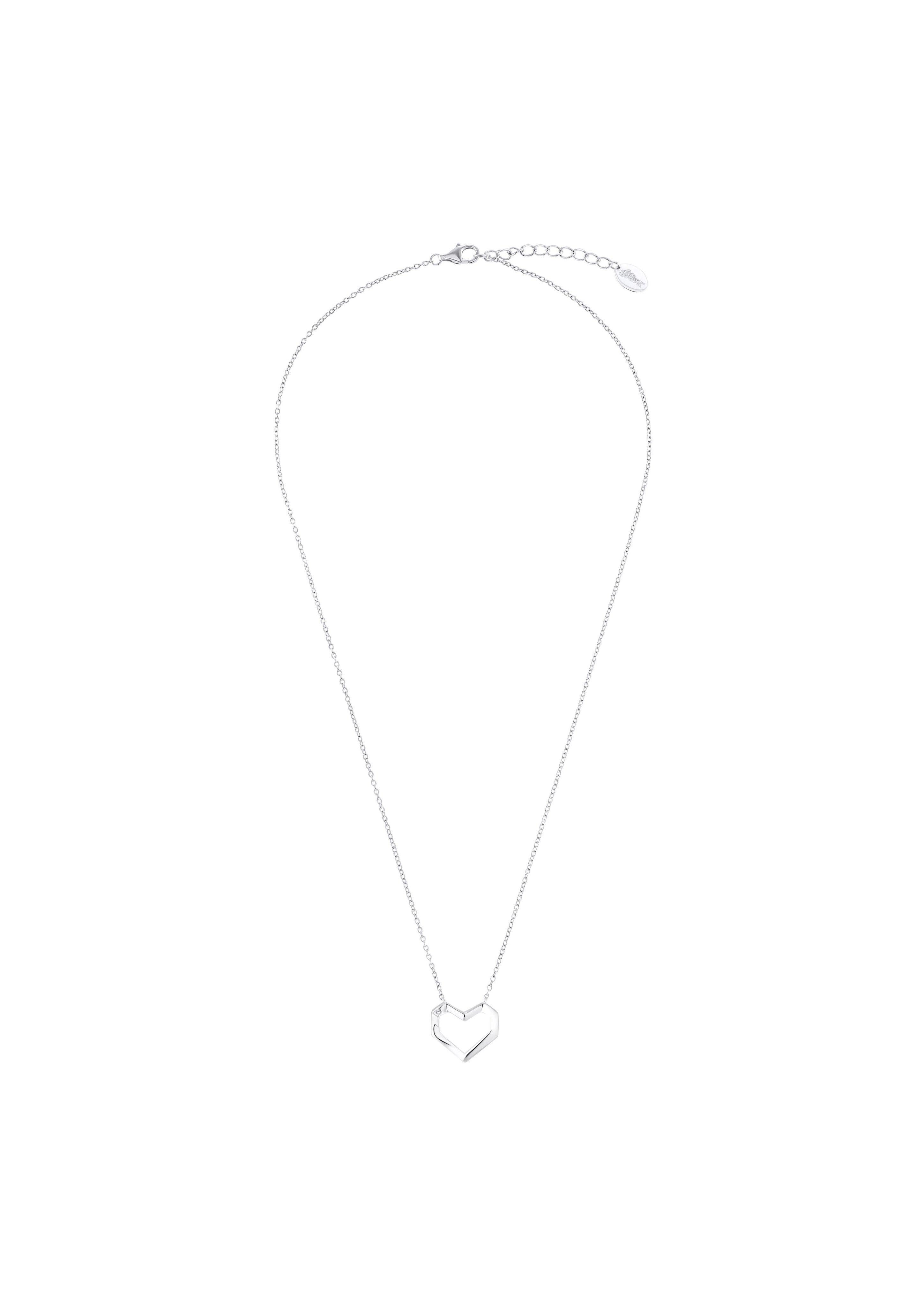 Herzkette in Silber 925 rhodiniert  6008915-92E0