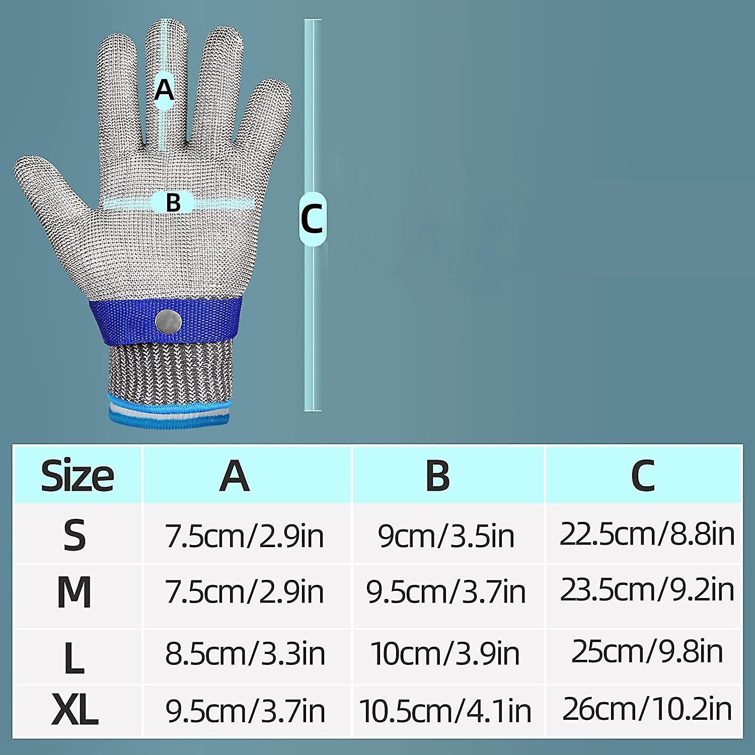 ZanMax Schnittschutzhandschuhe Schnittfeste Handschuhe aus Edelstahlgewebe