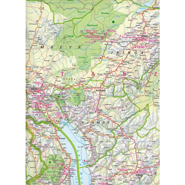 Nelles Map Tanzania - Rwanda - Burundi 1:1 500 000 - Straßenkarte