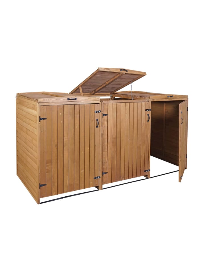MCW 3er-/6er-Mülltonnenverkleidung H74, Braun günstig kaufen onesize