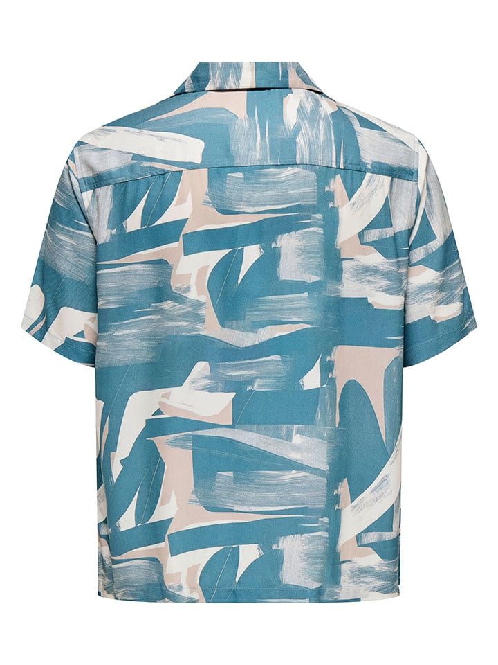 ONLY & SONS Hemd - Regular fit - in Hellblau/ Beige/ Weiß günstig kaufen