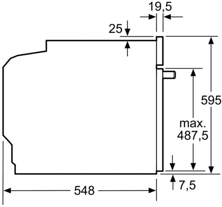 SIEMENS Einbaubackofen iQ100 HB510ABR1, mit Teleskopauszug nachrüstbar