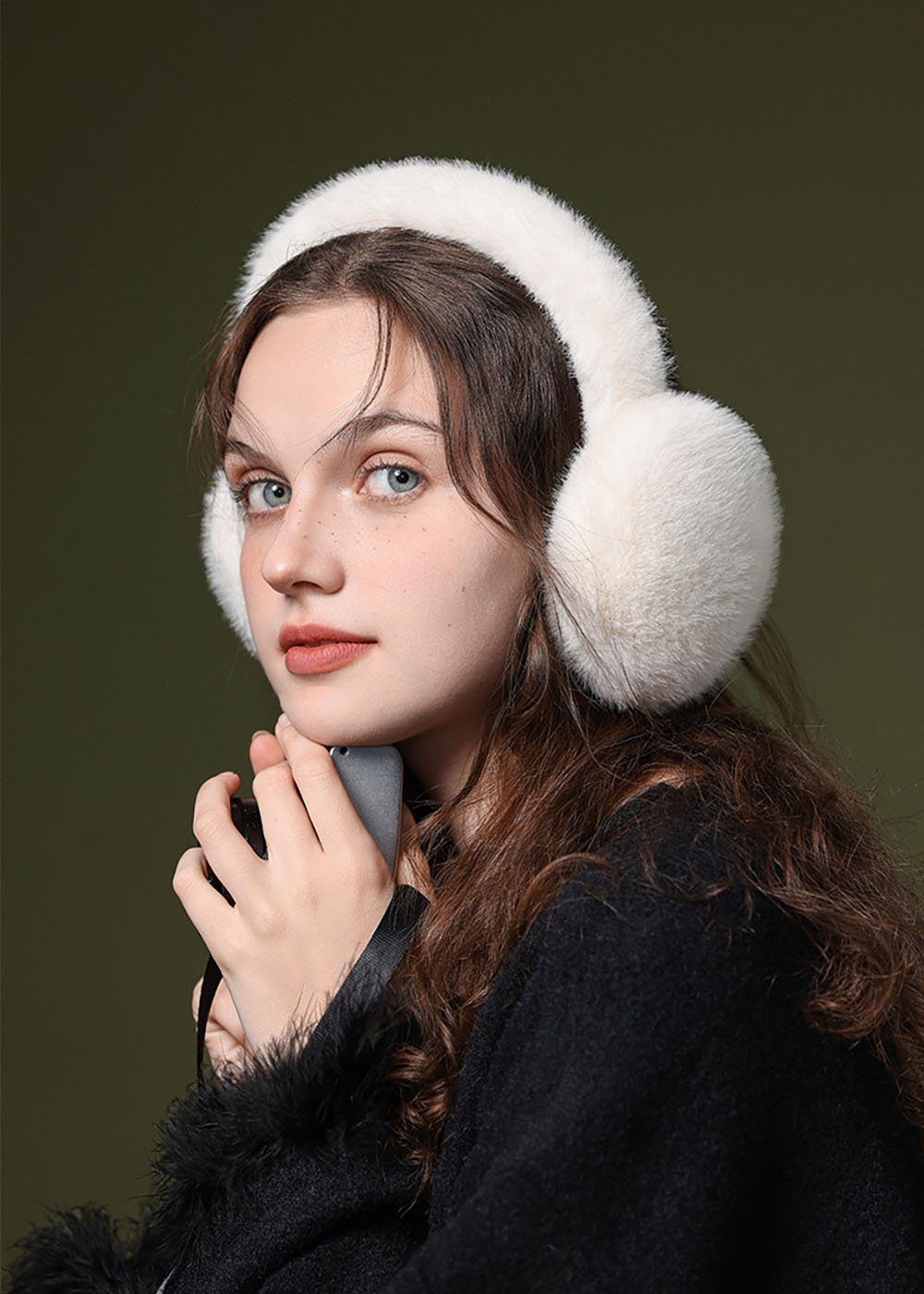 Deliana.makeup Ohrenmütze Damen Winter verstellbare Plüsch Ohrenschützer (1-St) Mode Ohrenwärmer