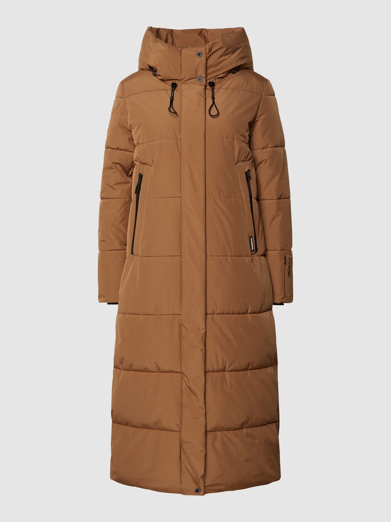 Steppmantel mit Label-Details Modell 'SOULANI' in camel