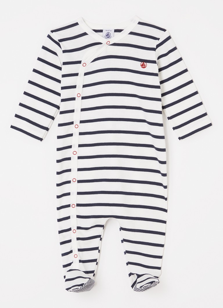 Tutina da neonato con stampa a righe di Petit Bateau