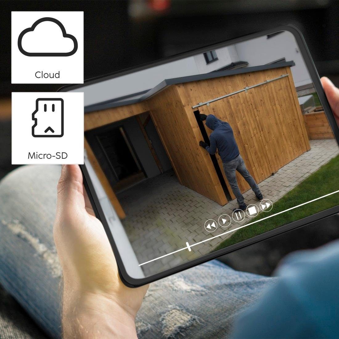 Hama WLAN Kamera Outdoor (App, Solar, Nachtsicht, Bewegungsmelder, Live) Smart Home Kamera (Außenbereich, Innenbereich)