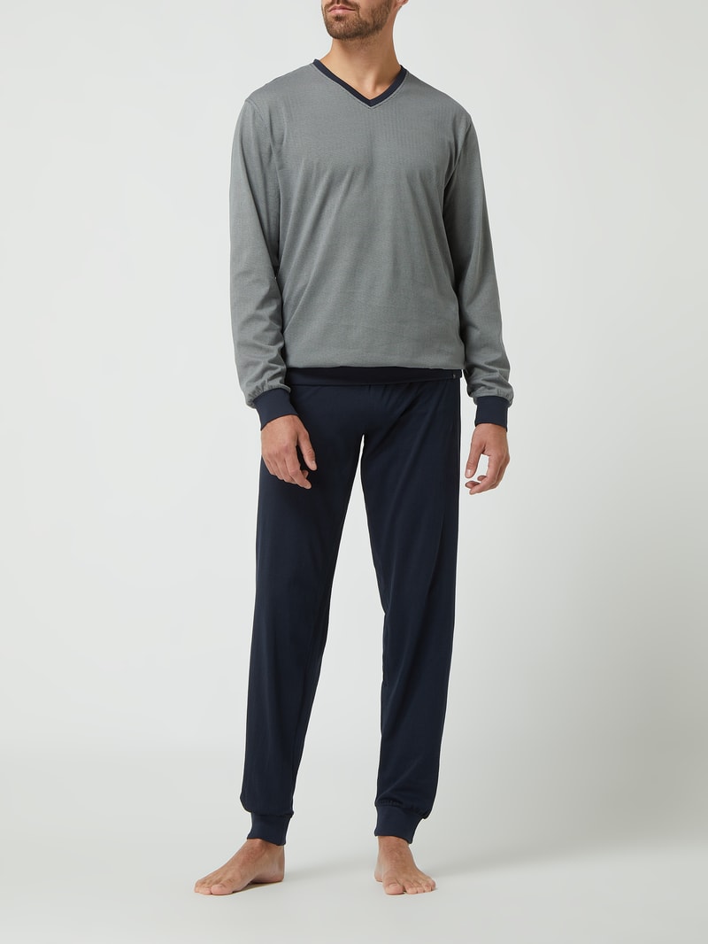 Pyjama aus Baumwolle in blau