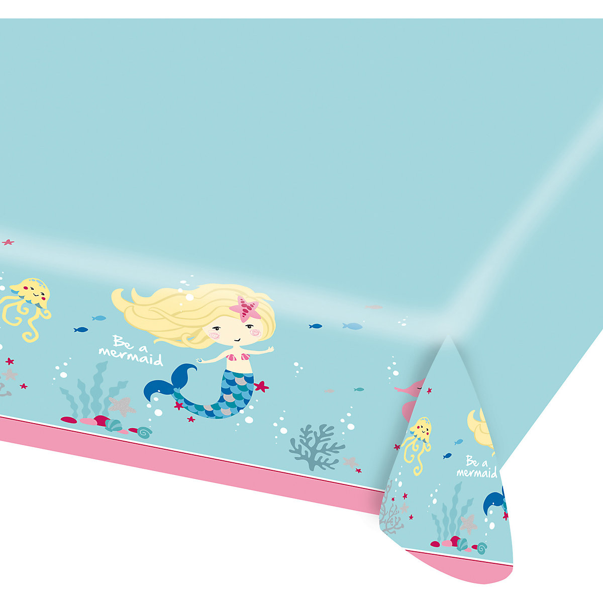 Tischdecke aus Papier Be a Mermaid 120x180cm