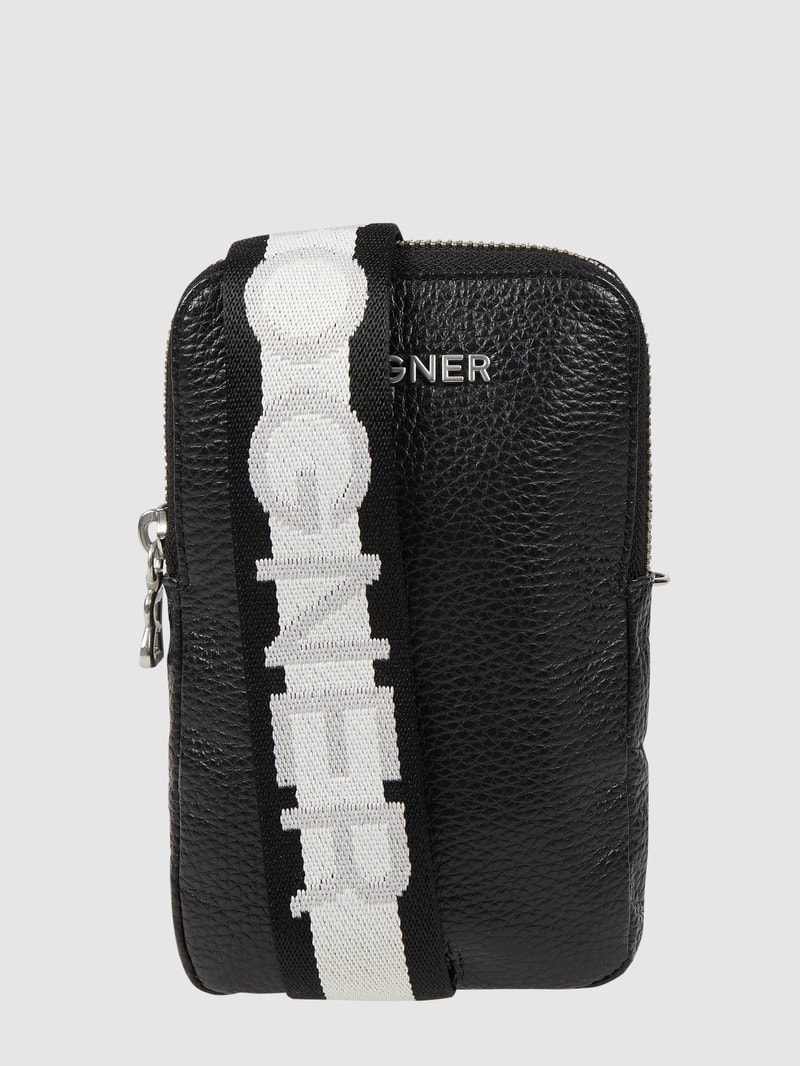 Handytasche aus Leder Modell 'Andermatt Johanna' in schwarz