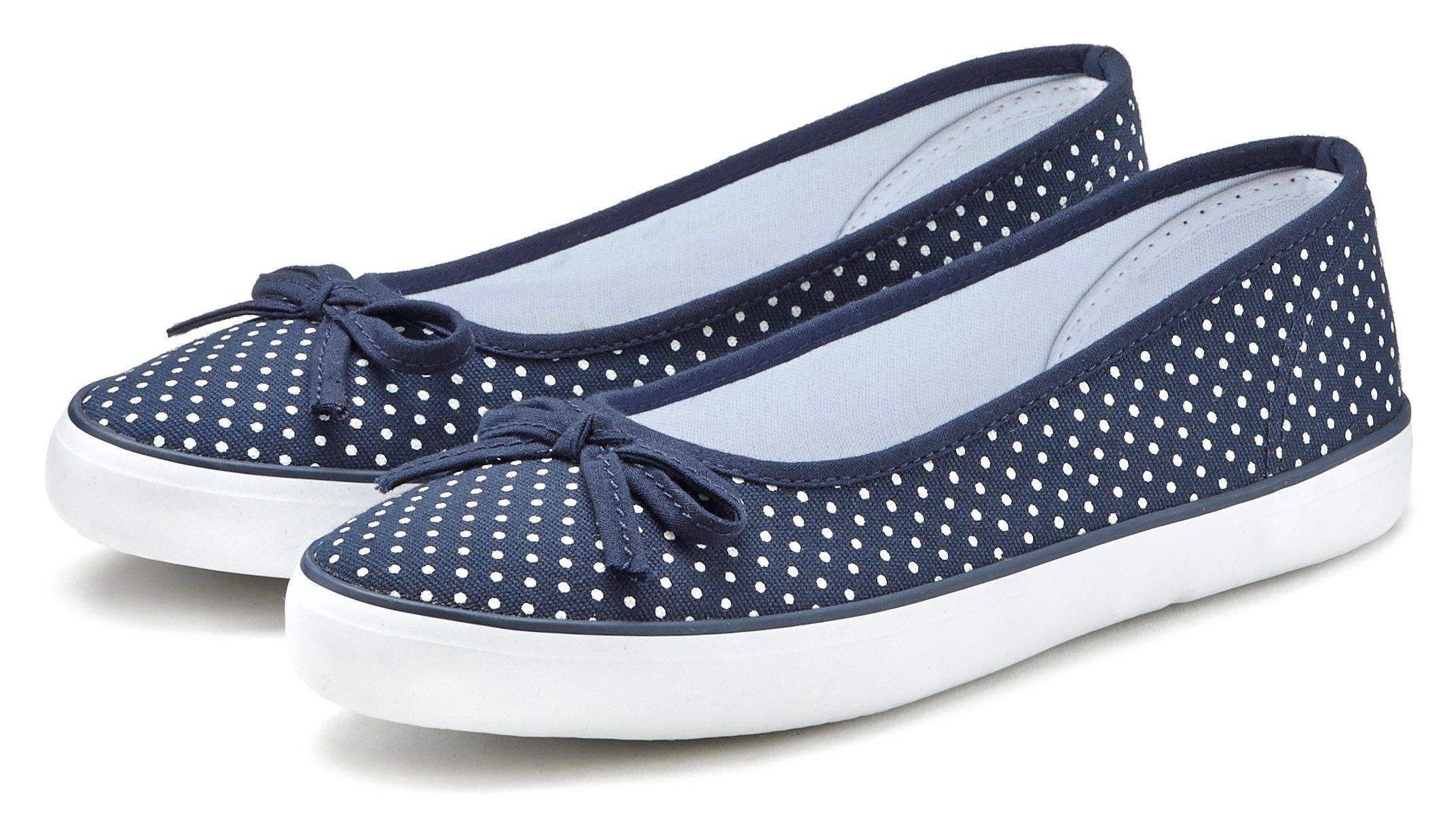 LASCANA Sneaker Ballerinas Slipper, Halbschuh, Freizeitschuh aus Textil im sportiven Look
