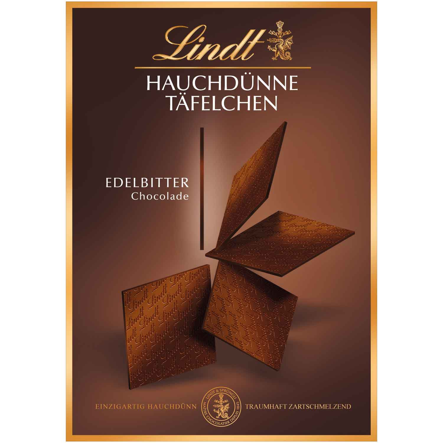 Lindt Hauchdünne Täfelchen Edelbitter 125g