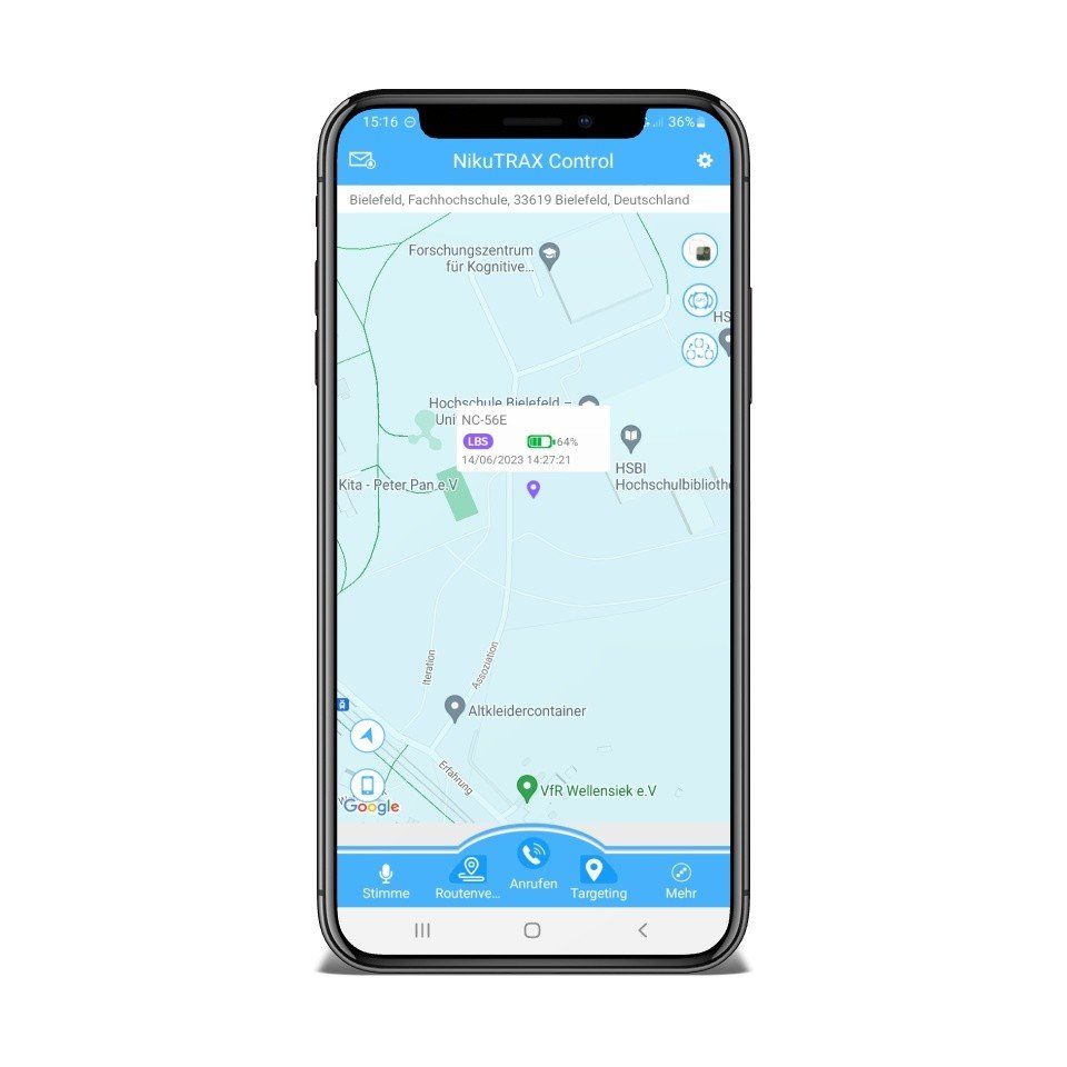 NikuTRAX Krankenpflegeuhr GPS-Smartwatch für Senioren NC92E mit SOS