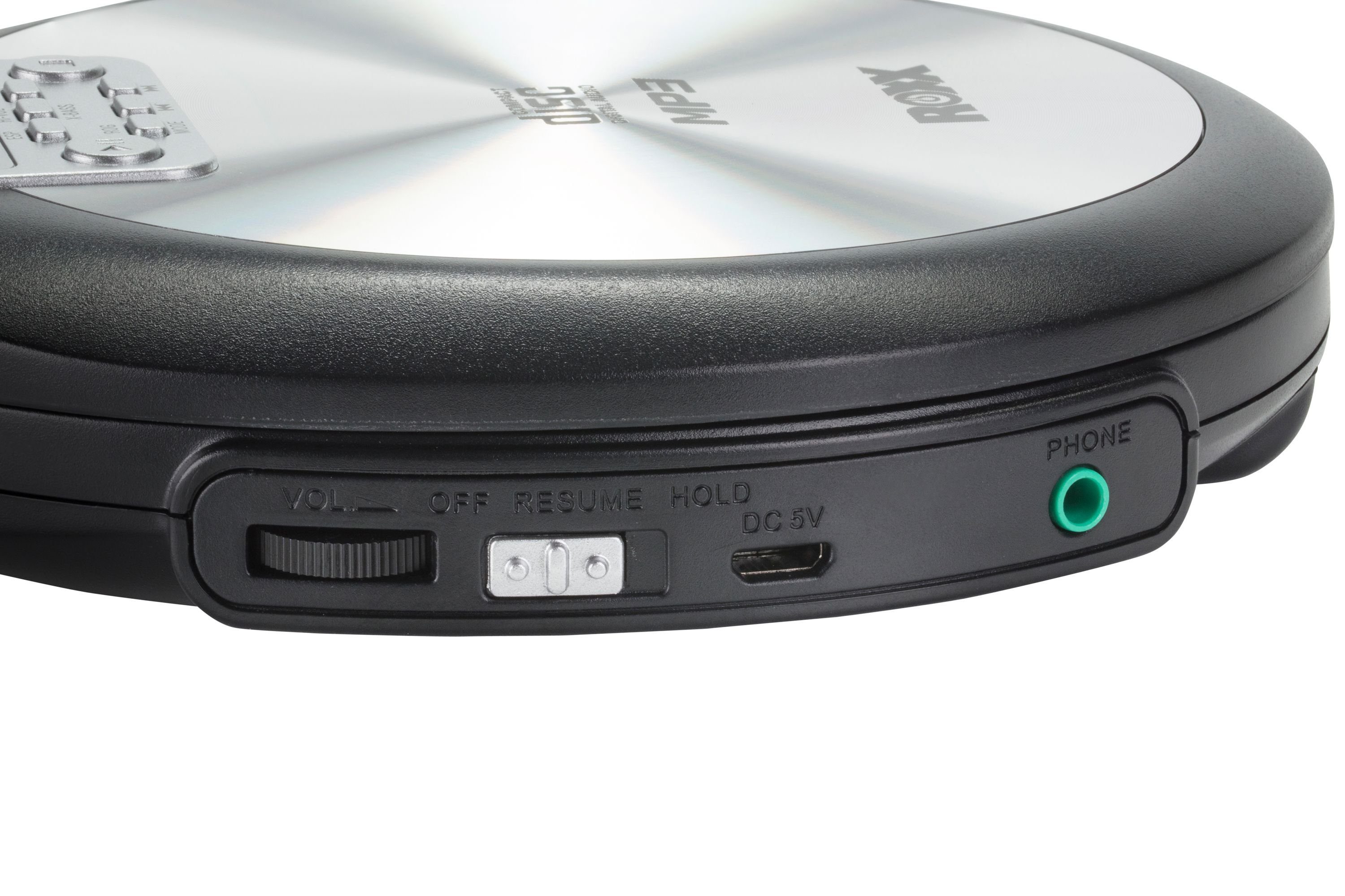ROXX PCD 600 tragbarer CD-Player (MP3 Discman mit Anti-Shock, Resume-Funktion inkl Netzteil)