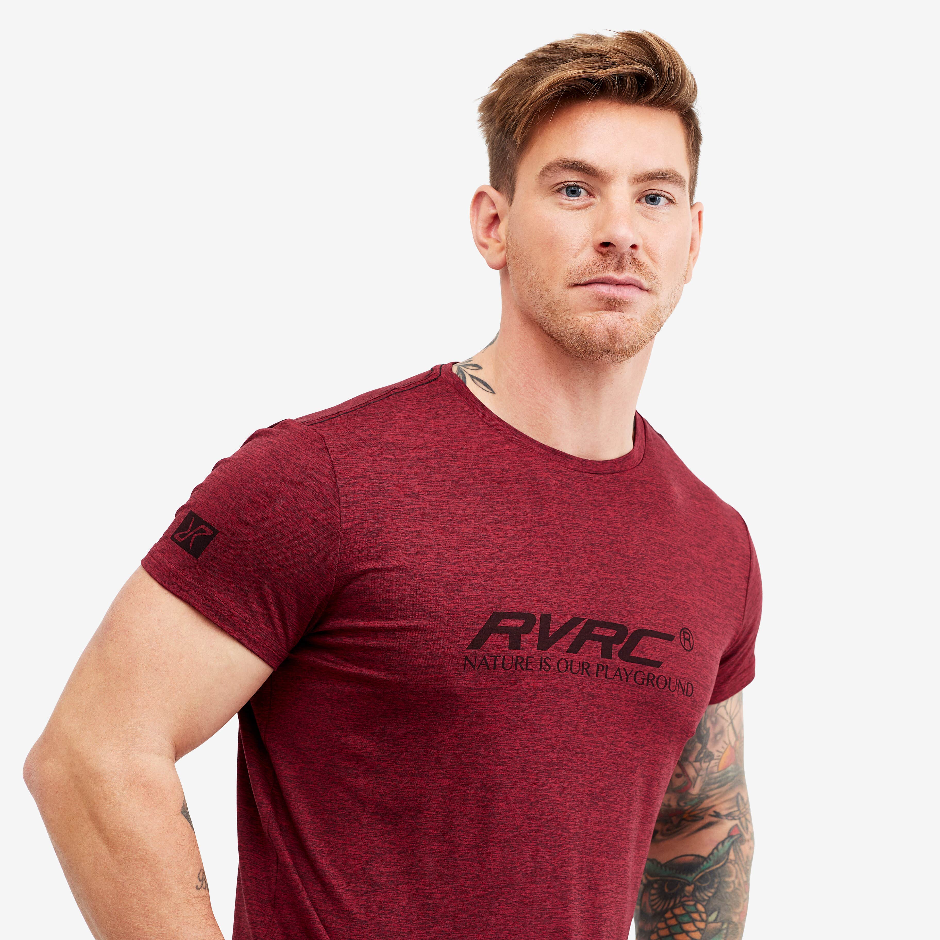 Vagabond Tee Homme Dark Red Melange