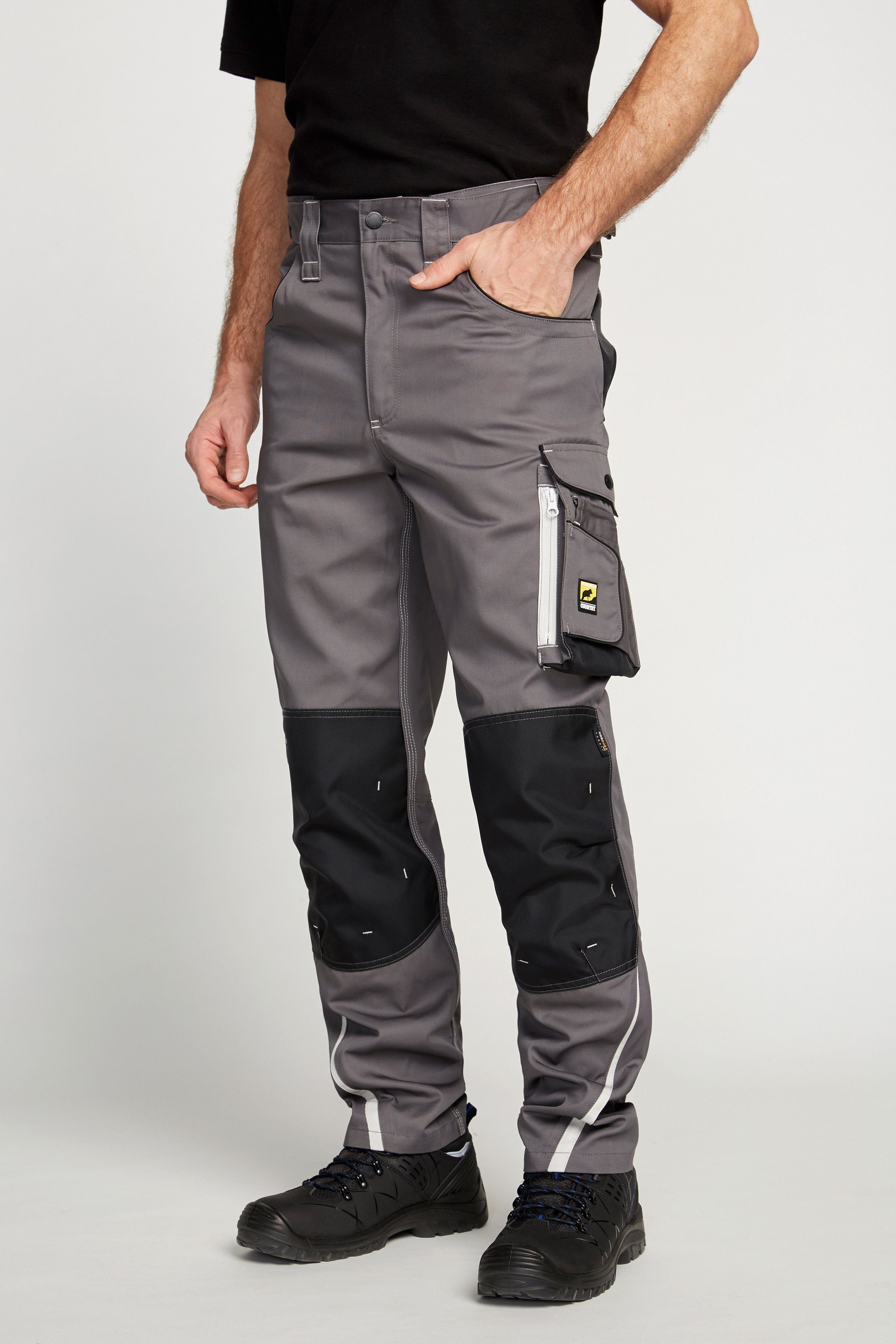 Northern Country Arbeitshose worker plus (langlebig durch 3-fach Innenbeinnaht und viele Verriegelungspunkte) mit Cordura®Verstärkungen und Reißverschlussbelüftung mit 9 Taschen
