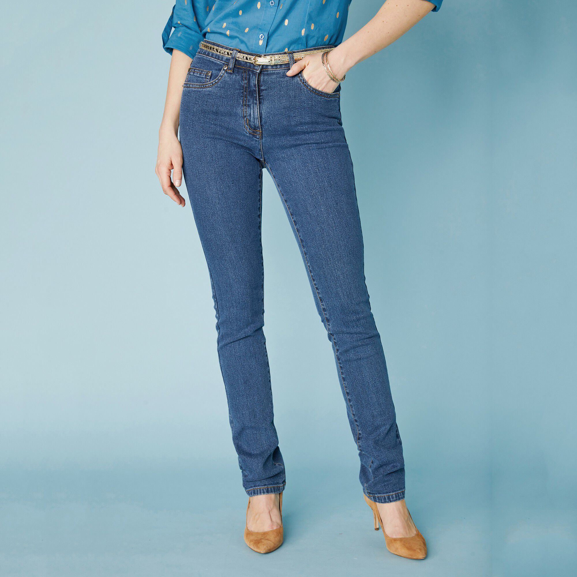 Jean coupe droite stretch