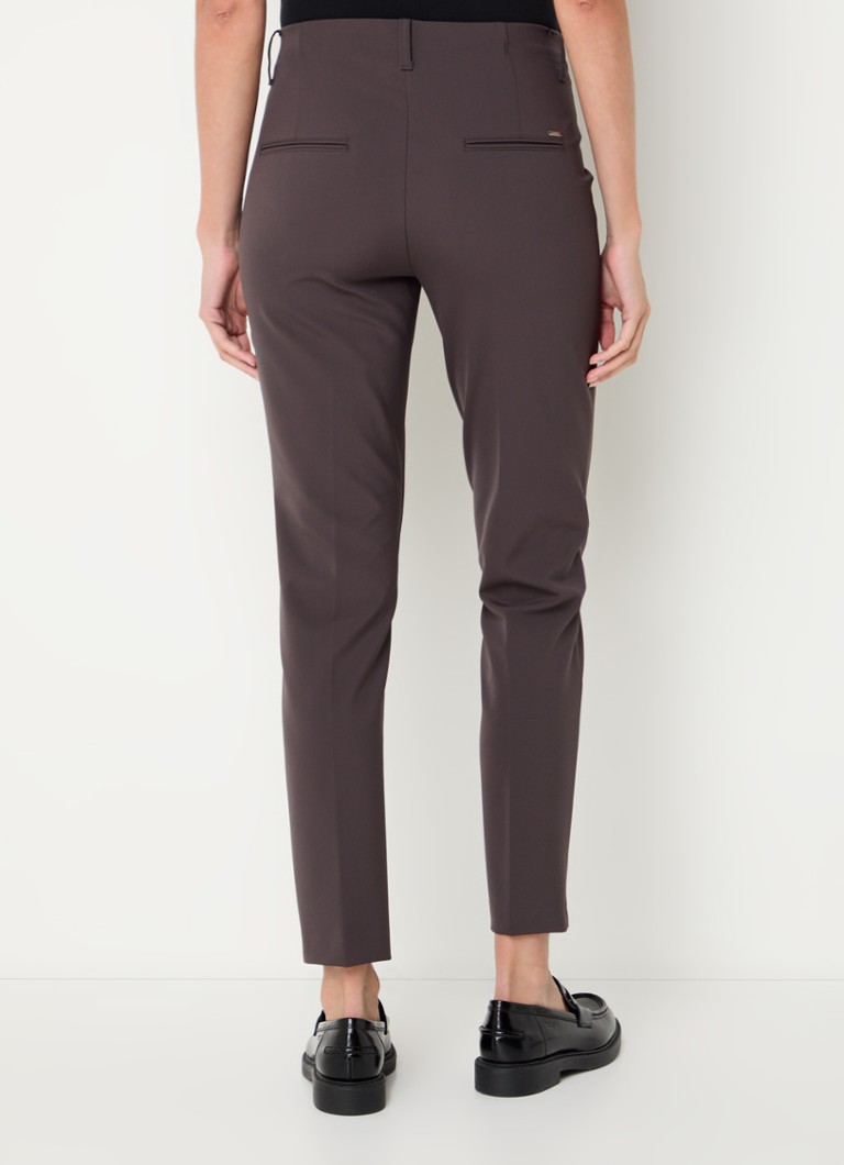 Gardeur high-waist slim-fit cropped trousers with crease