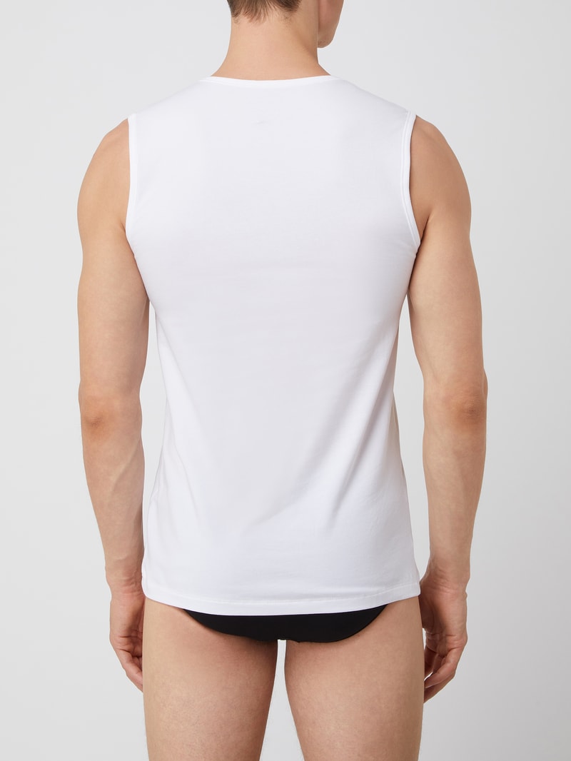 Tanktop mit Stretch-Anteil im 2er-Pack in weiß