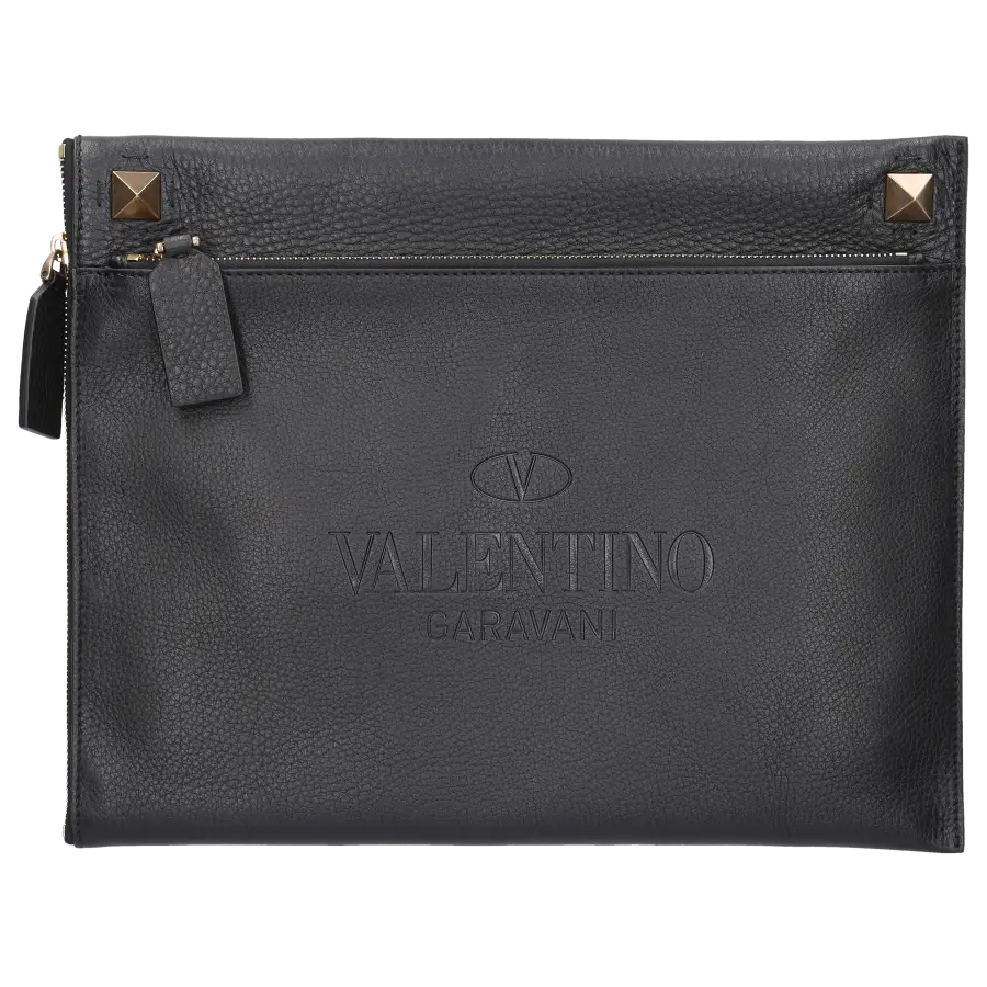Valentino Garavani - Laptoptasche ROMAN STUD Kalbsleder - schwarz