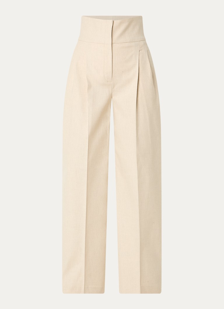 IRO  Reini high waist wide fit pantalon met persplooi