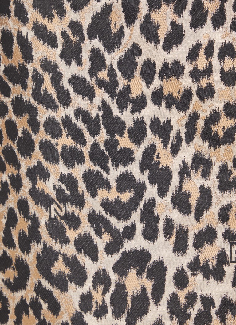 Trench NIKKIE Benicia cu imprimeu leopard și curea.