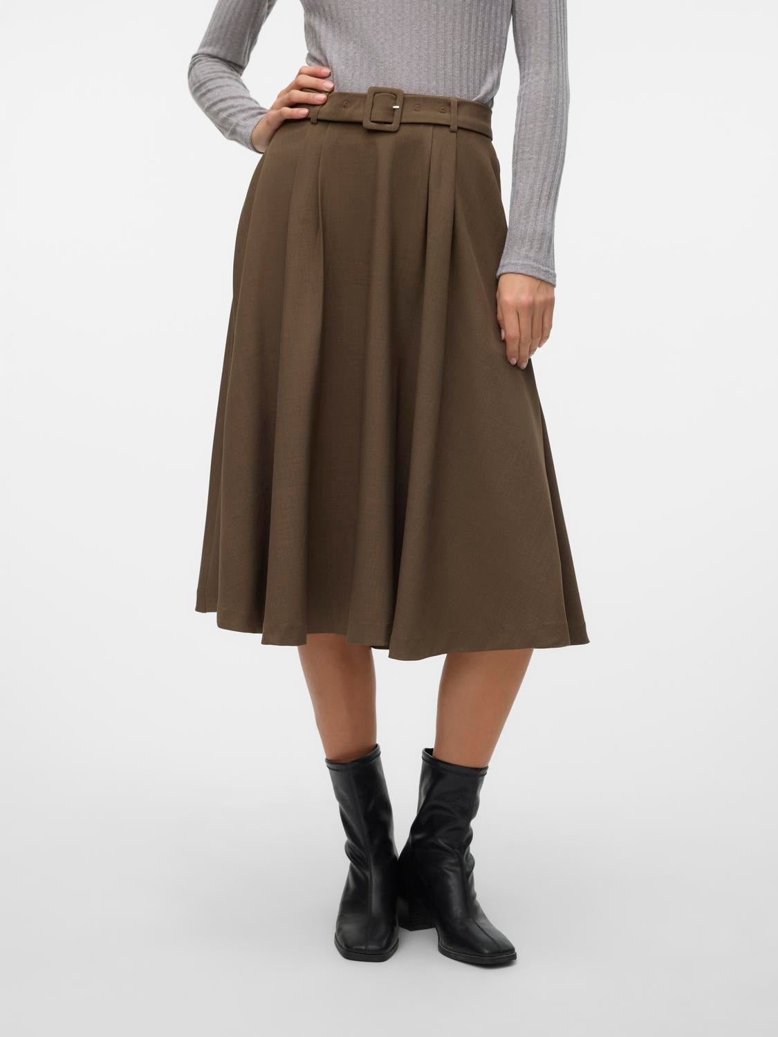 VMTARISA Hohe Taille Langer Rock