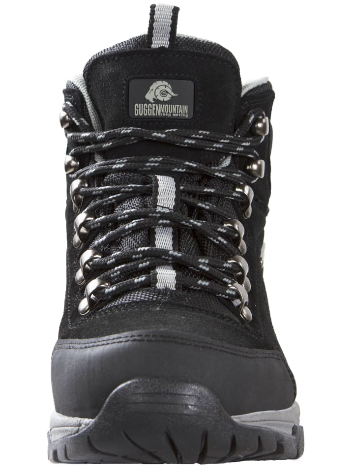 GUGGEN MOUNTAIN Wanderschuhe Uni in Grau-Schwarz günstig kaufen