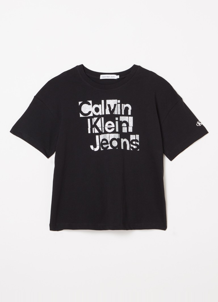 Tricou Calvin Klein cu imprimeu sclipici