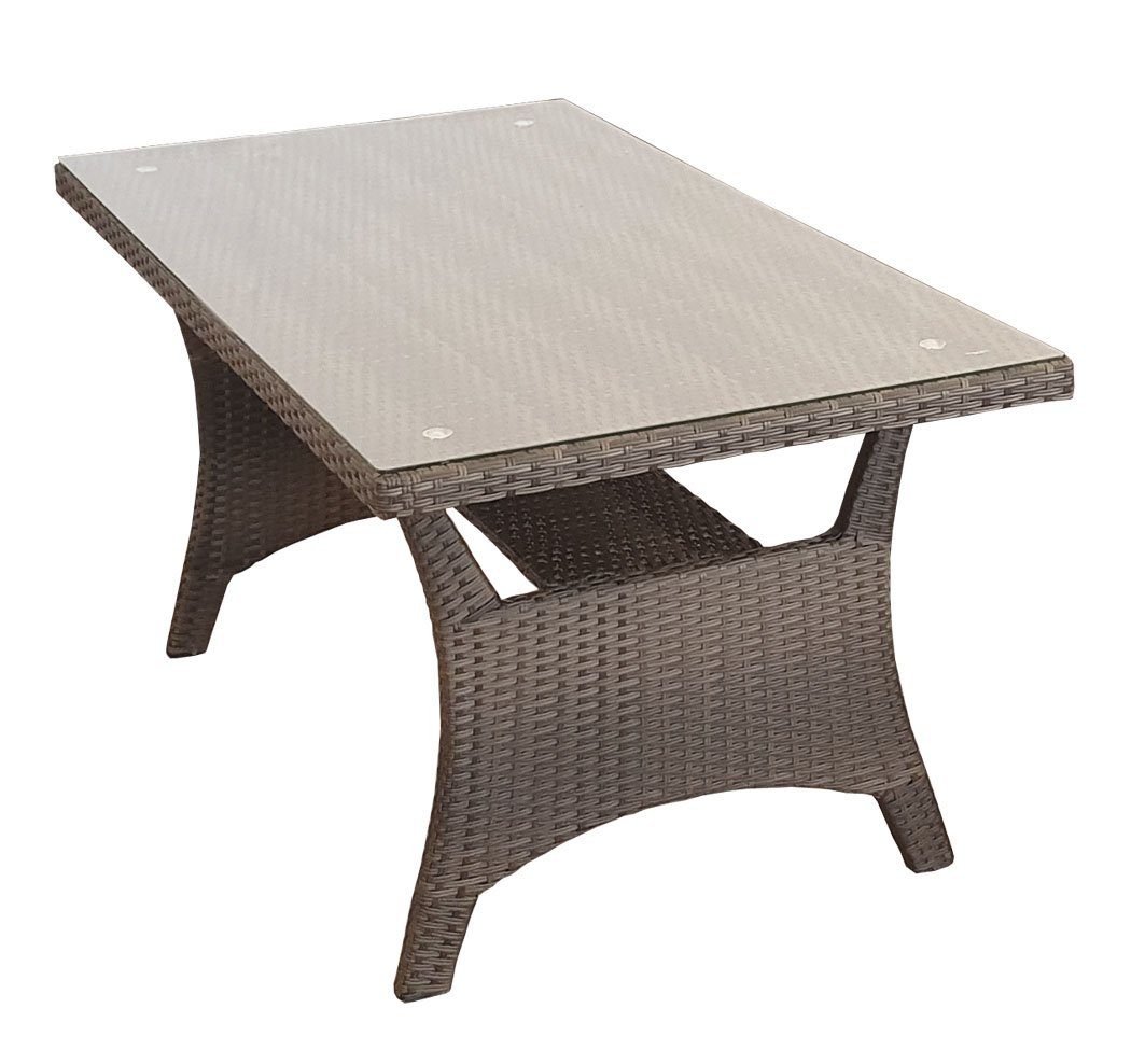KMH Gartenlounge-Set Polyrattan Set *Hannover* natur-braun (106117)