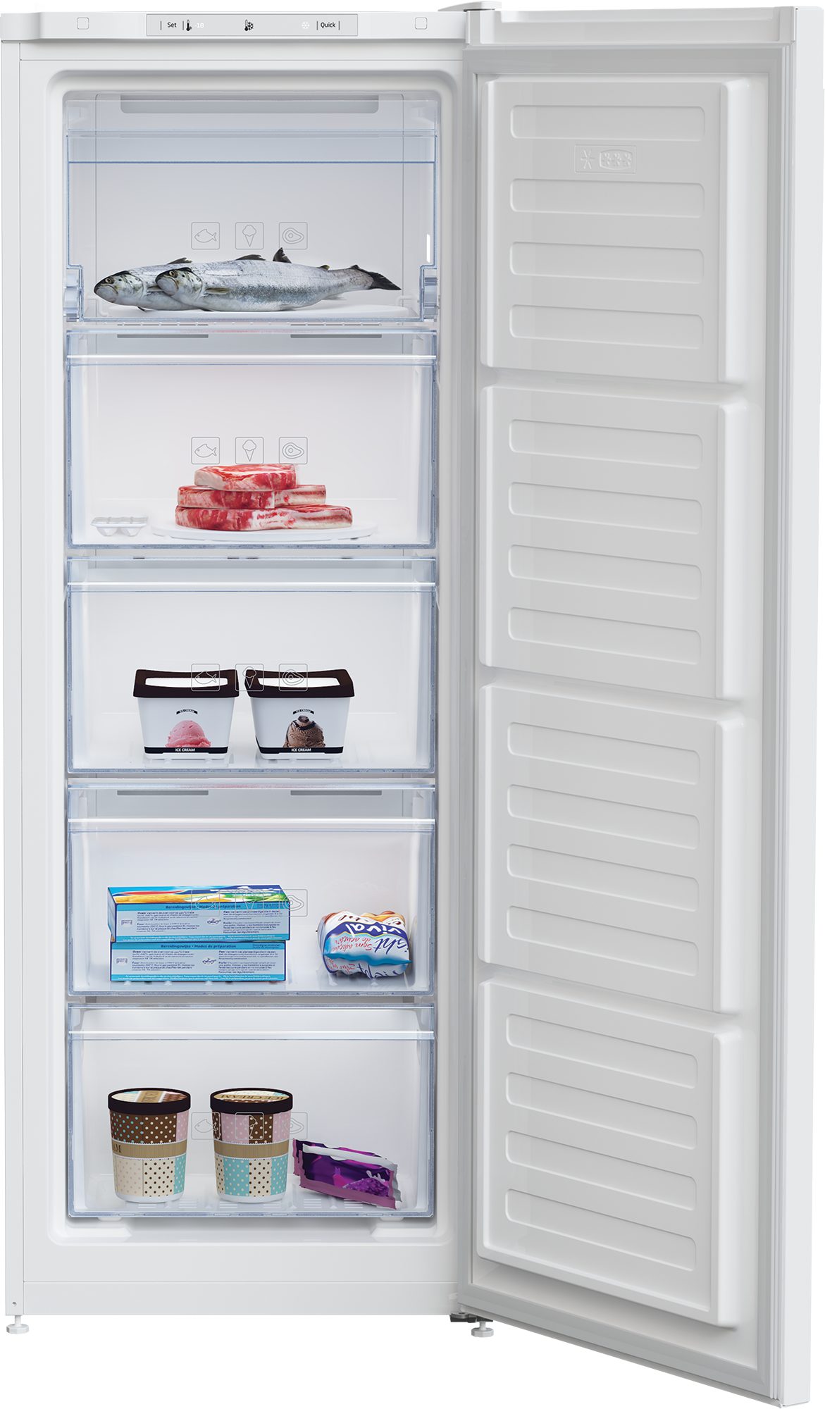 BEKO Gefrierschrank RFNM200E40WN, 145,7 cm hoch, 54 cm breit