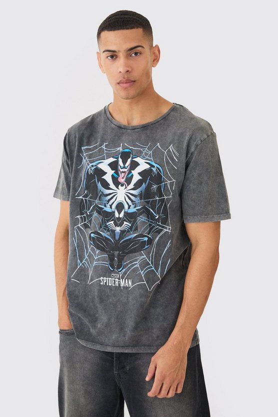 Oversize T-Shirt mit lizenziertem Venom Marvel Print