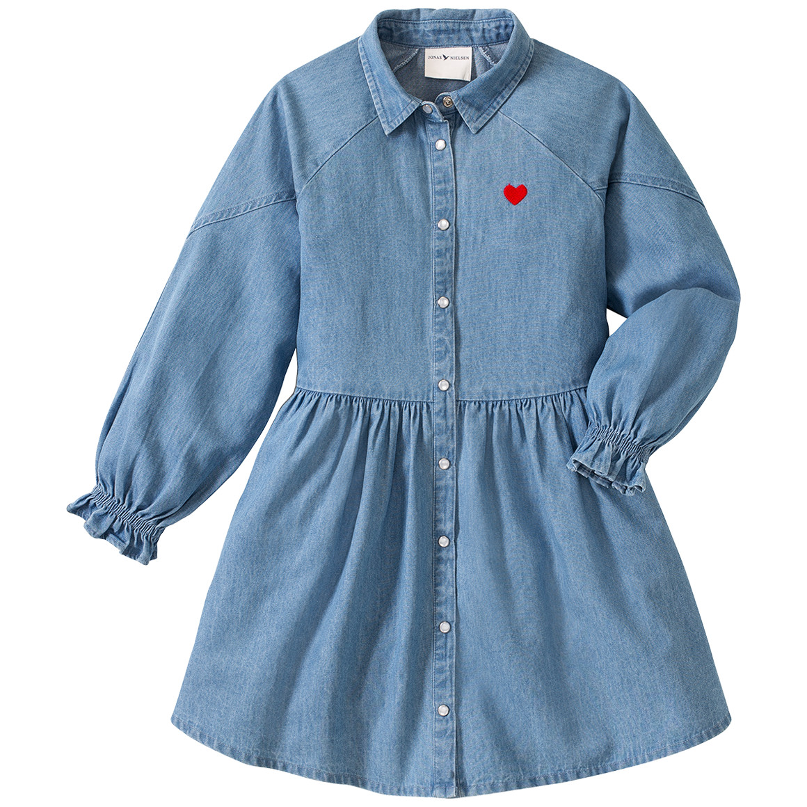 Mädchen Jeanskleid mit Knopfleiste