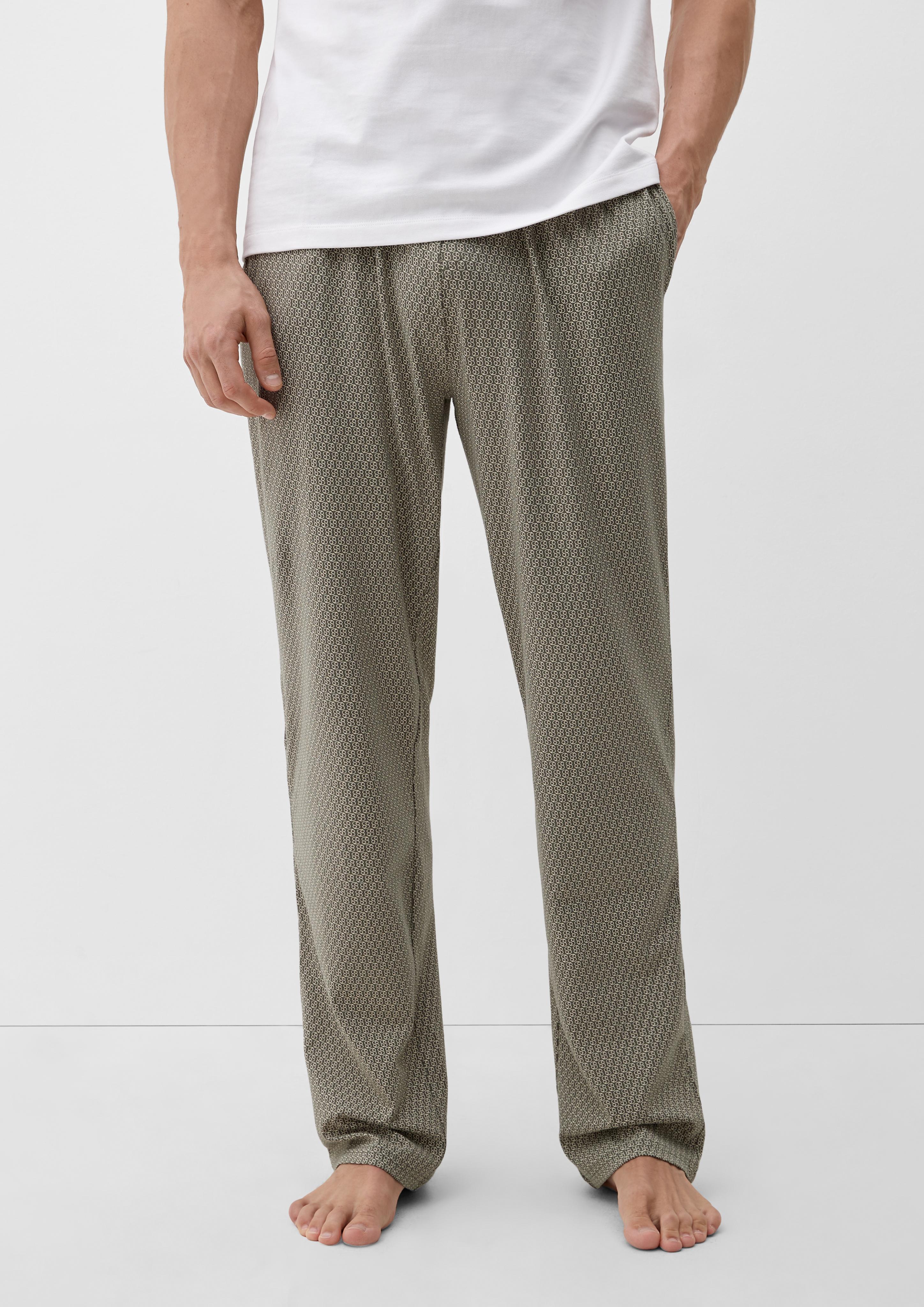 Lange Pyjamahose mit Allover-Print  6008421-78A3