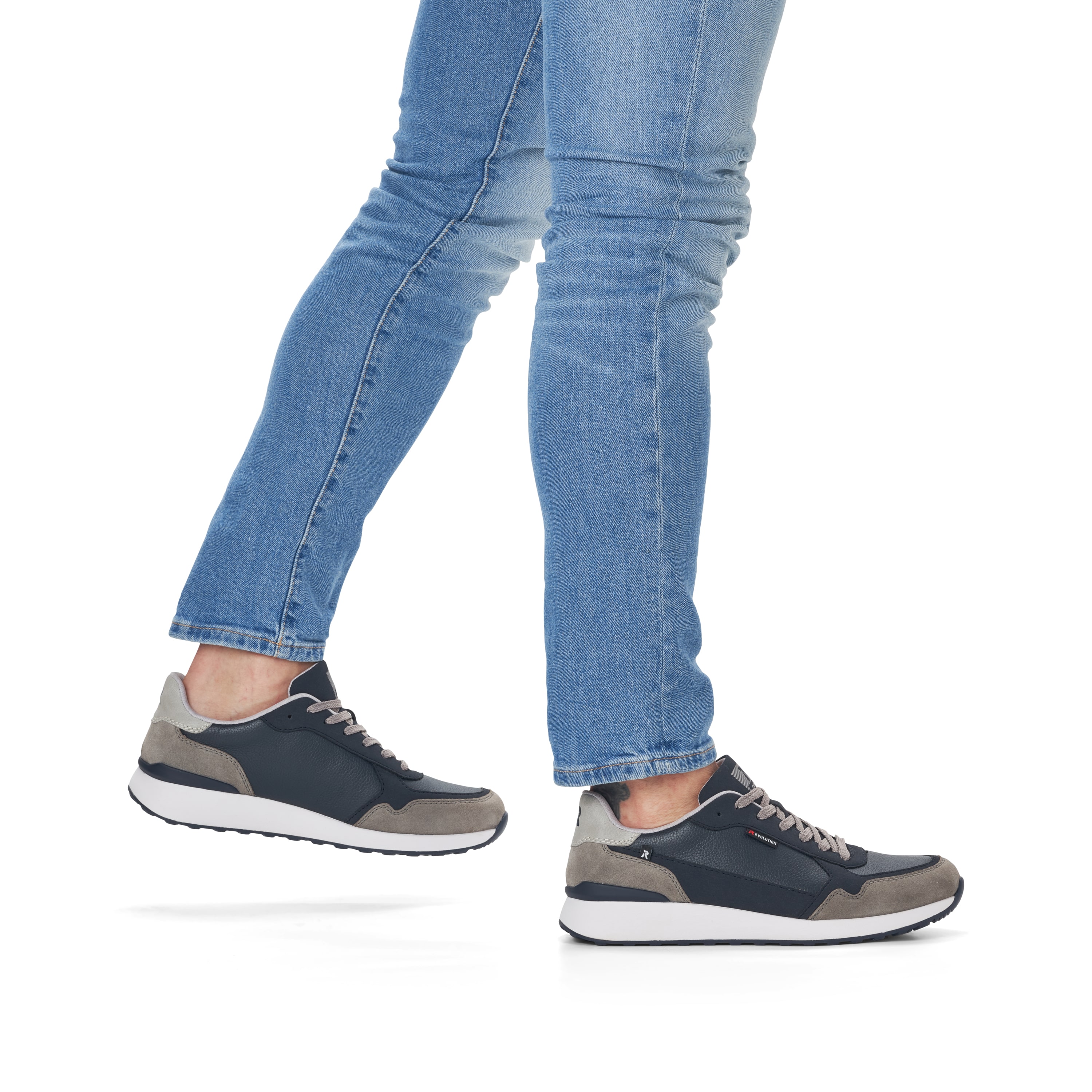 Rieker Herren Sneaker Low steel blue
