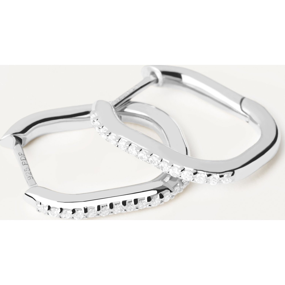 P D Paola Créoles 925 Argent Boucles d'oreilles