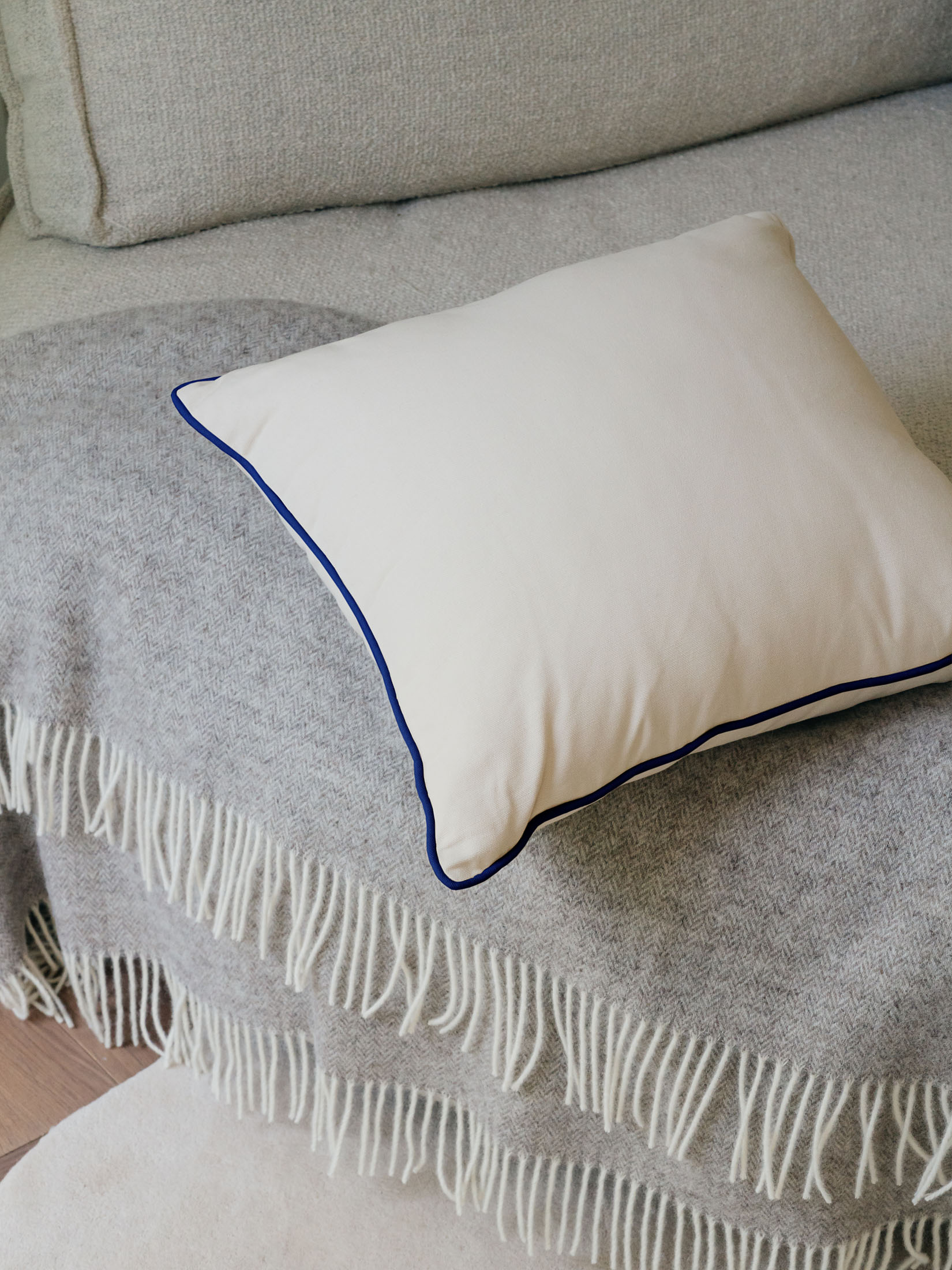 Nova Kissen, Creme/Blau